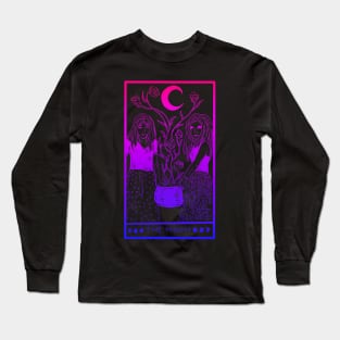 Midnight Margarita Moon - tarot card bubblegum bi pride Long Sleeve T-Shirt